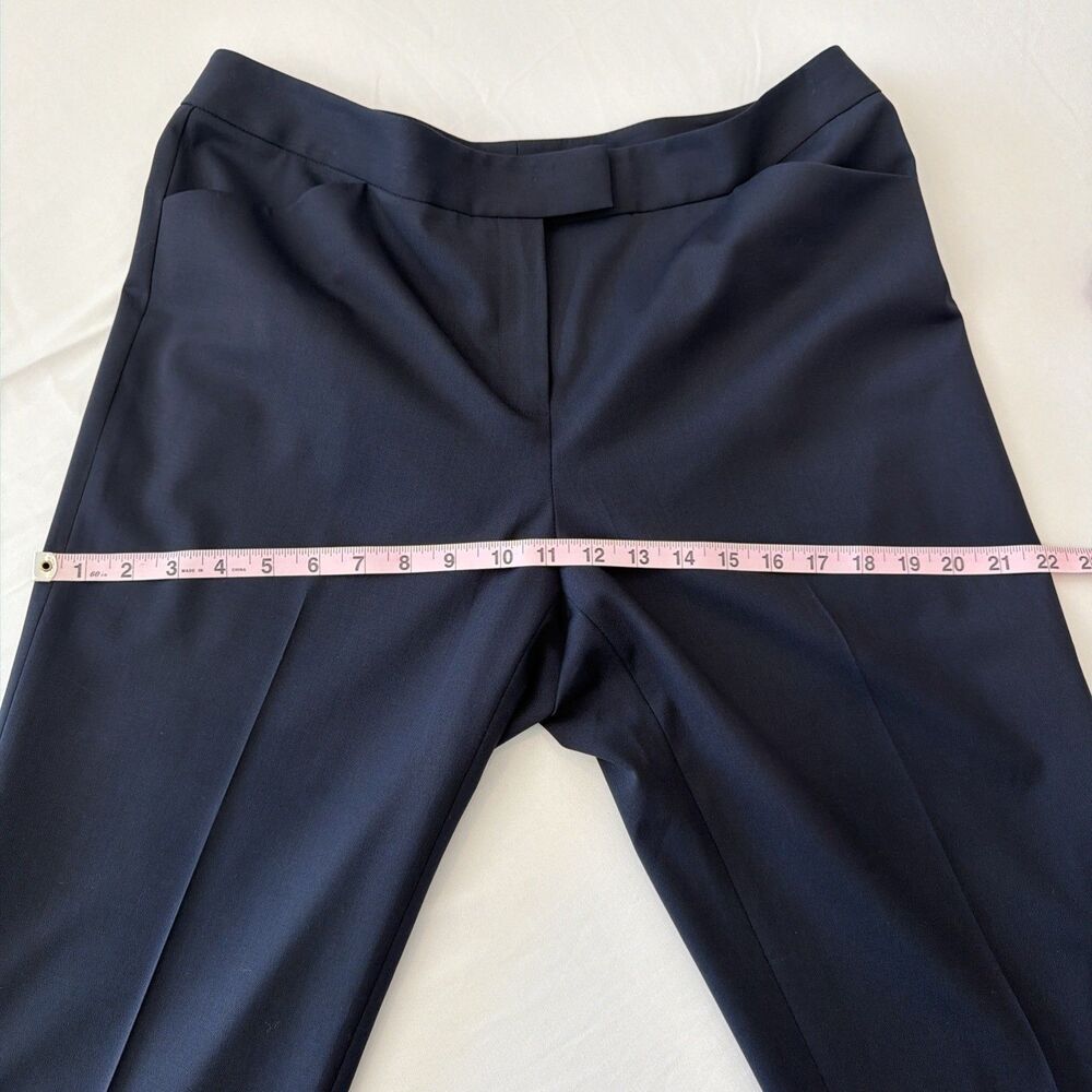 Lafayette 148 Womens 10 Irving Wool Pants Navy Stretch Ankle Dress Career $448 - Picture 13 of 15